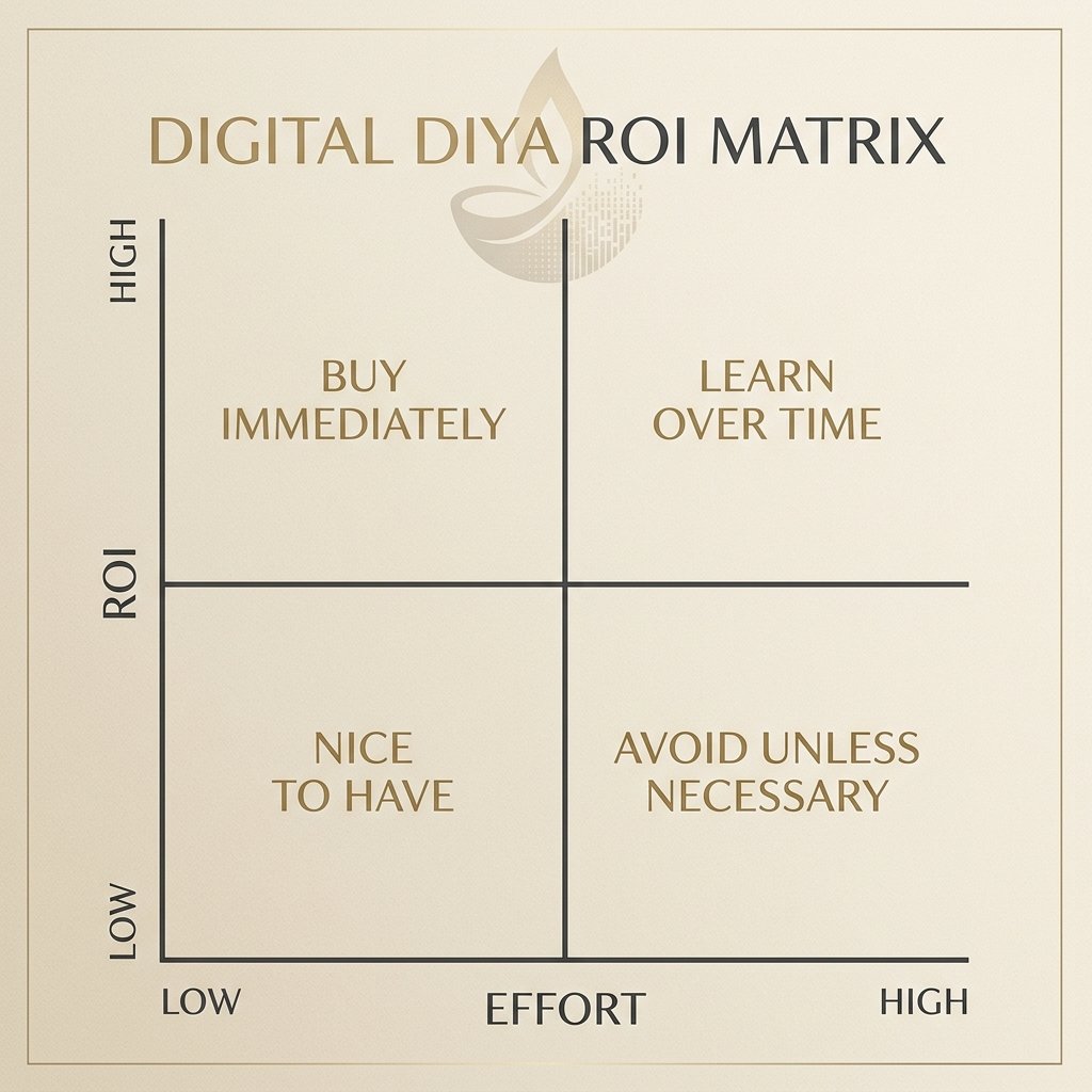 The Digital Diya ROI Matrix - Evaluating tool effort versus ROI